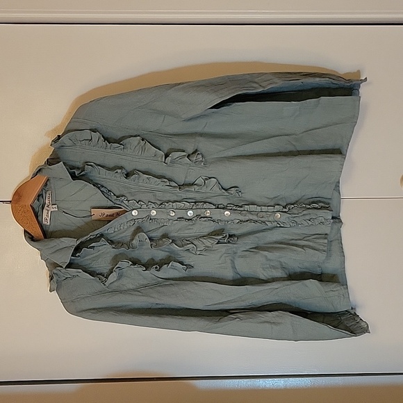 Sundance Ruffle Button Down Blouse - Picture 1 of 5